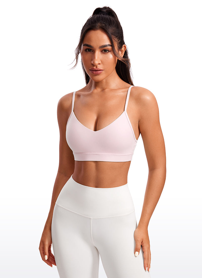 Yogasale V Neck Spaghetti Strap Bra