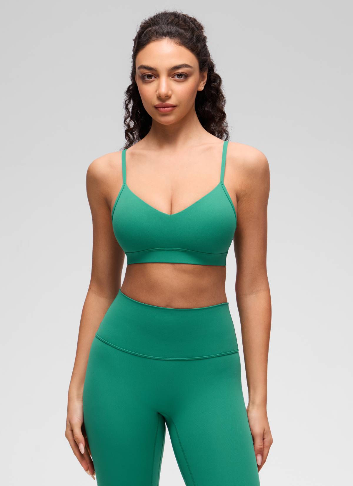 Yogasale V Neck Spaghetti Strap Bra