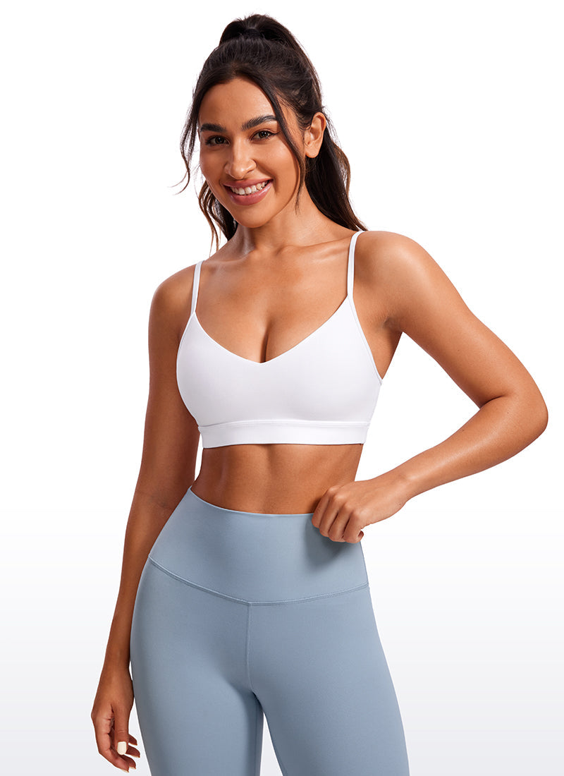 Yogasale V Neck Spaghetti Strap Bra
