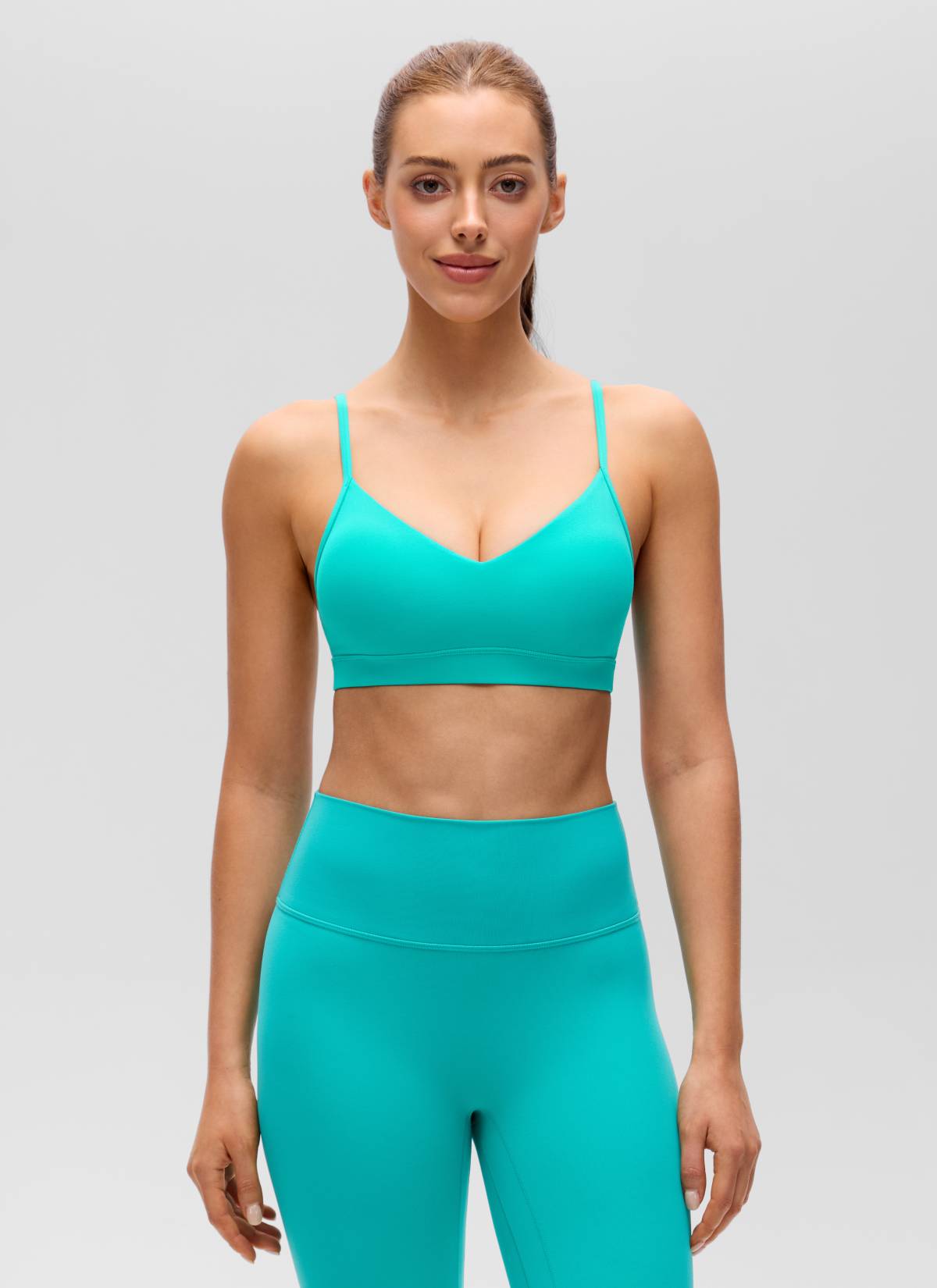 Yogasale V Neck Spaghetti Strap Bra