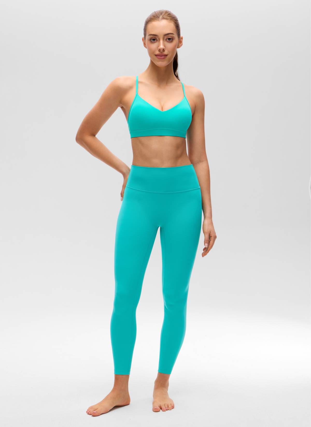 Yogasale V Neck Spaghetti Strap Bra
