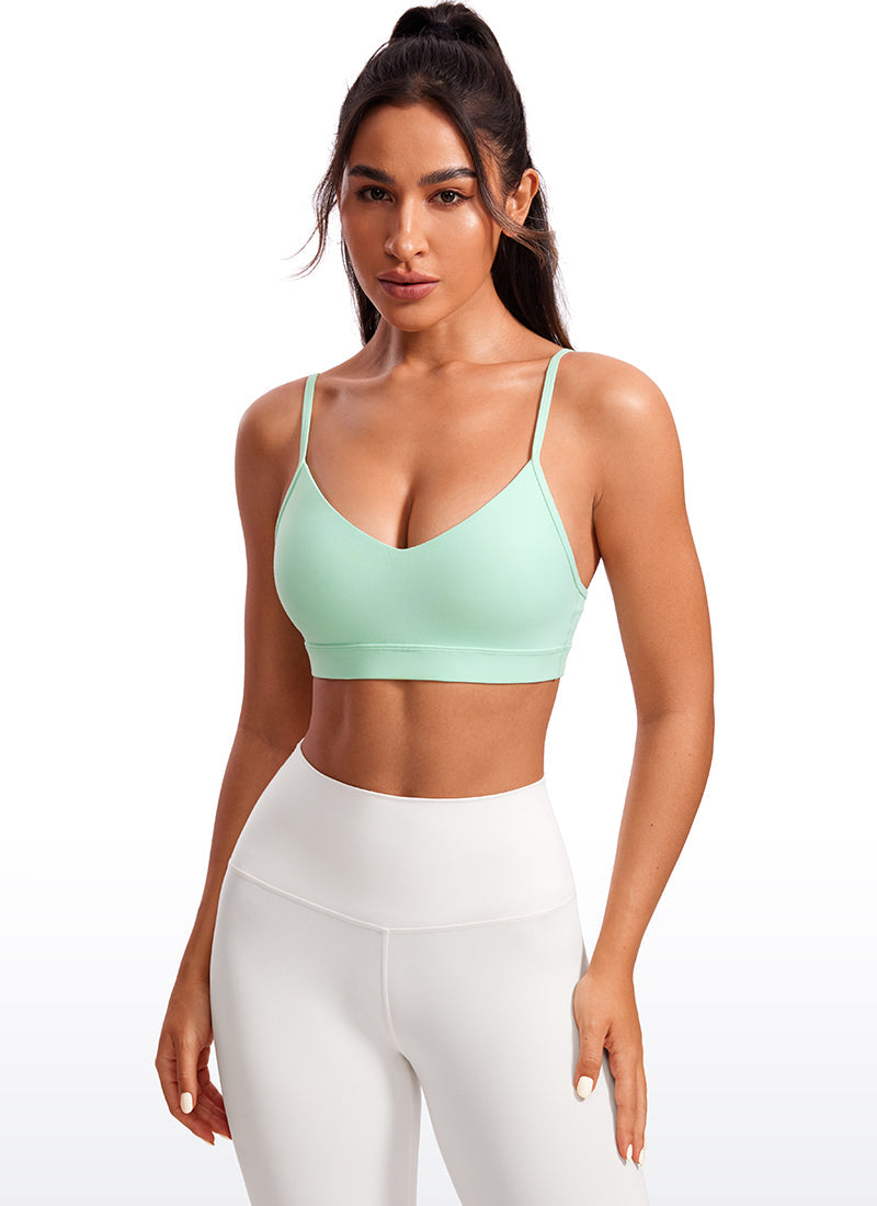 Yogasale V Neck Spaghetti Strap Bra