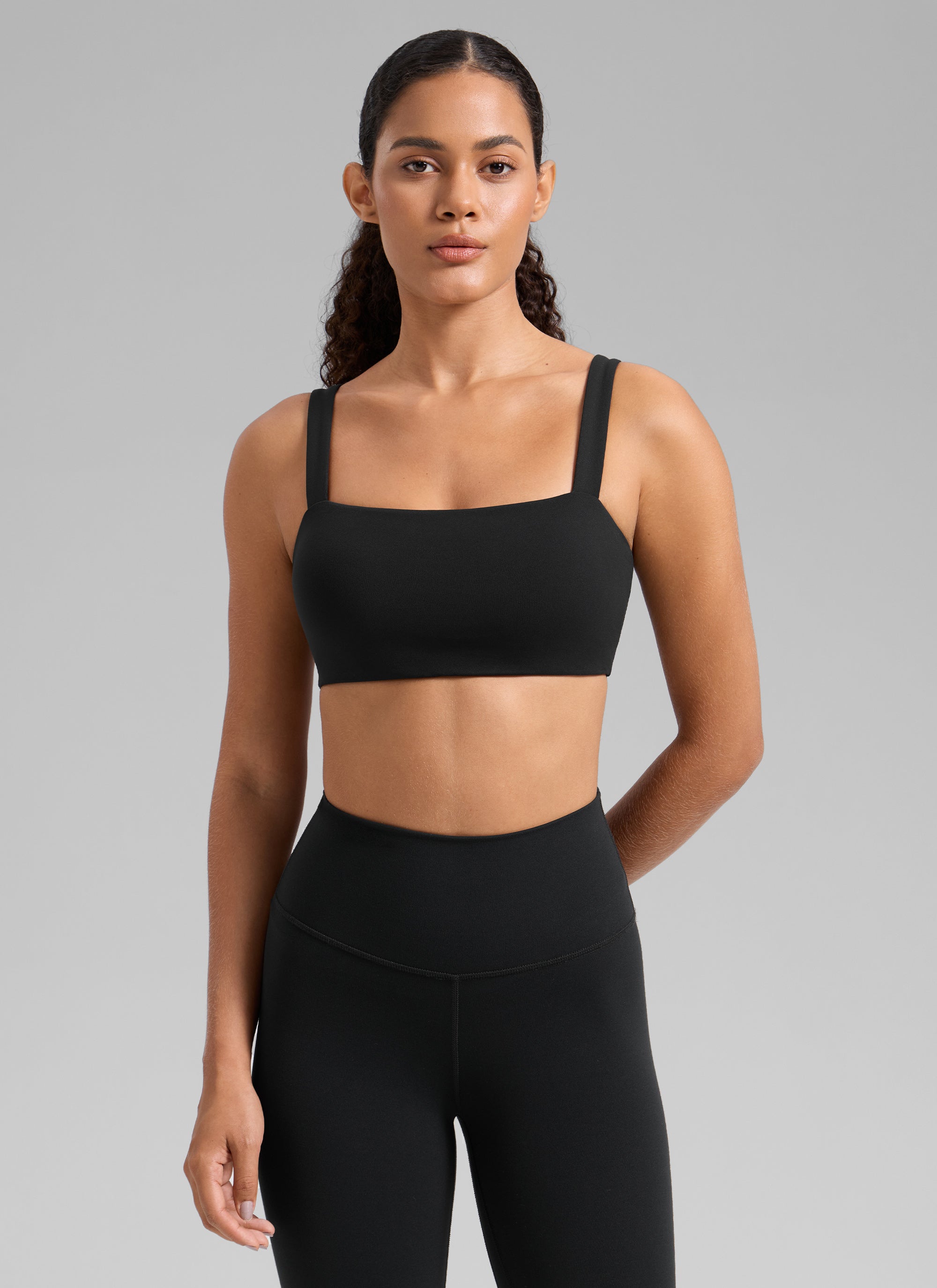 Yogasale® Square Neck Wide Strap Sports Bra