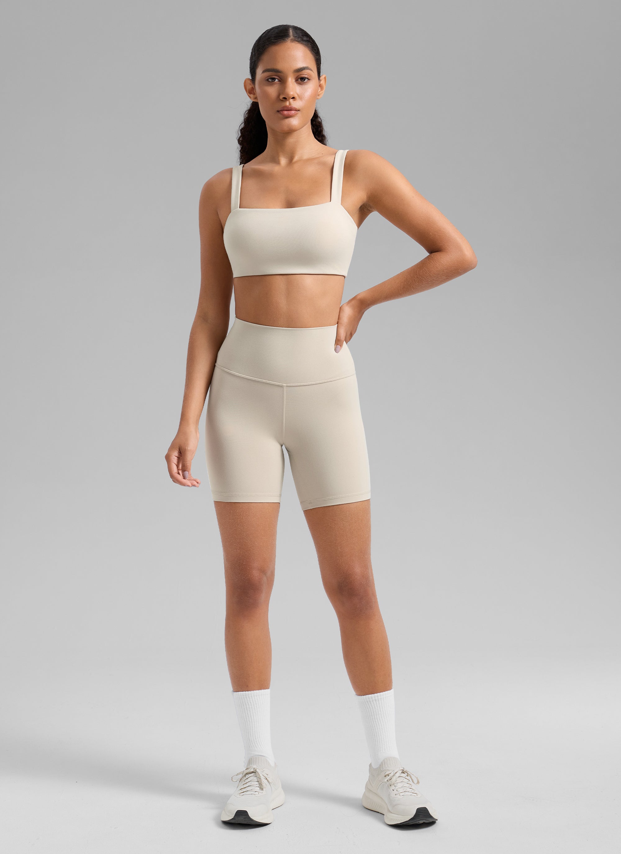 Yogasale® Square Neck Wide Strap Sports Bra