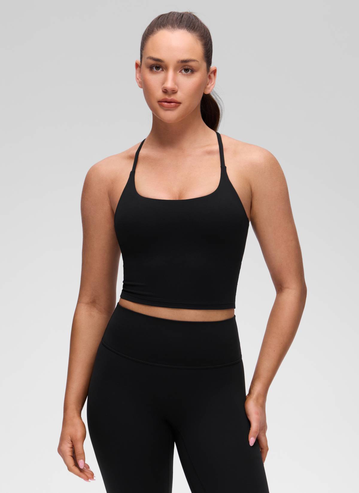 Yogasale Twist Cross Back Built in Bra Tank