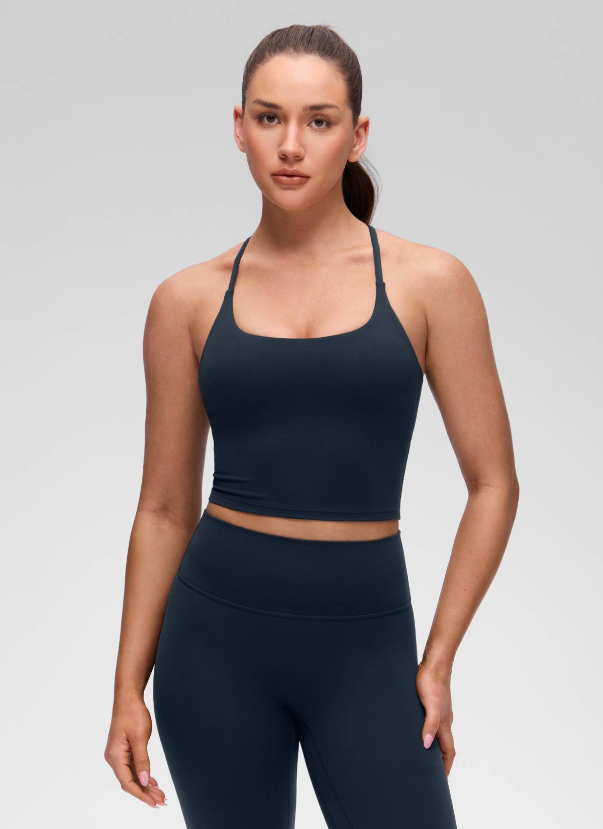 Yogasale Twist Cross Back Built in Bra Tank