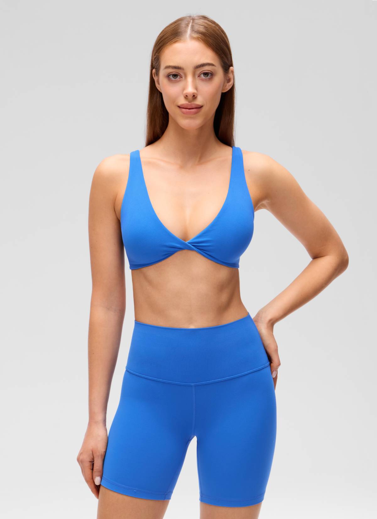 Yogasale Twist V Neck U Back Sports Bra