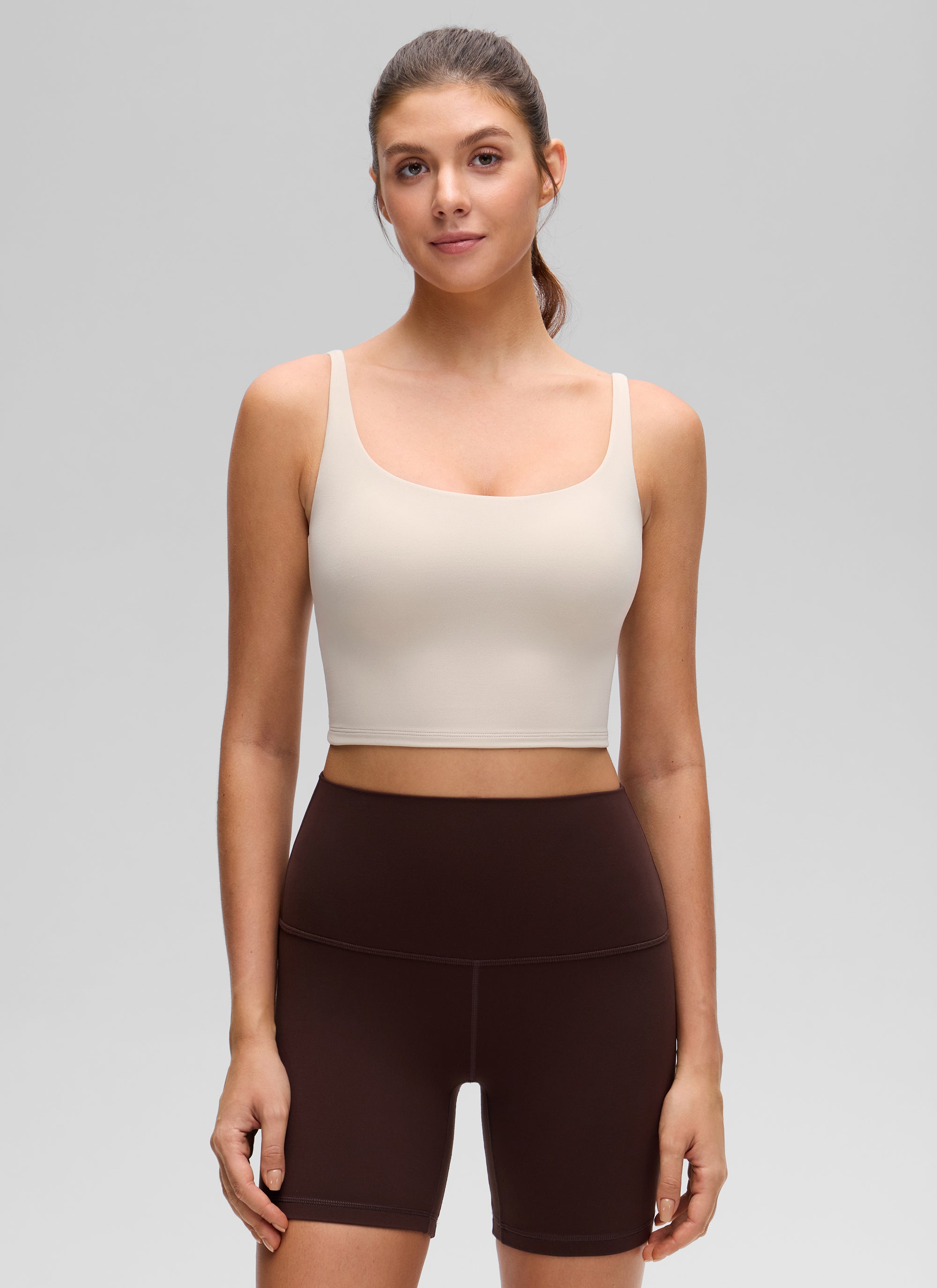 Yogasale Soft Double Lined Square Neck Tank