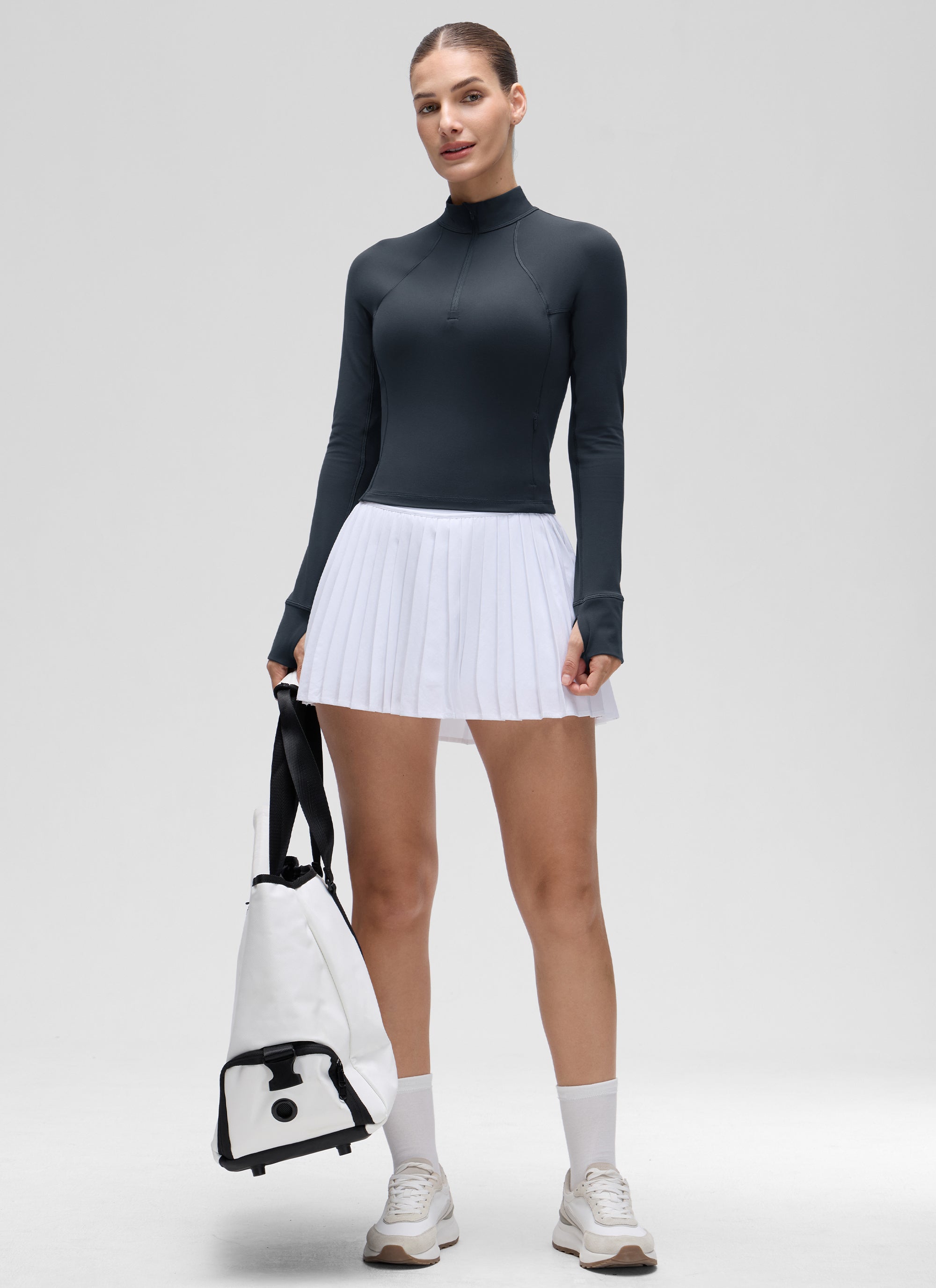 Yogasale Half Zip Cropped Long Sleeve